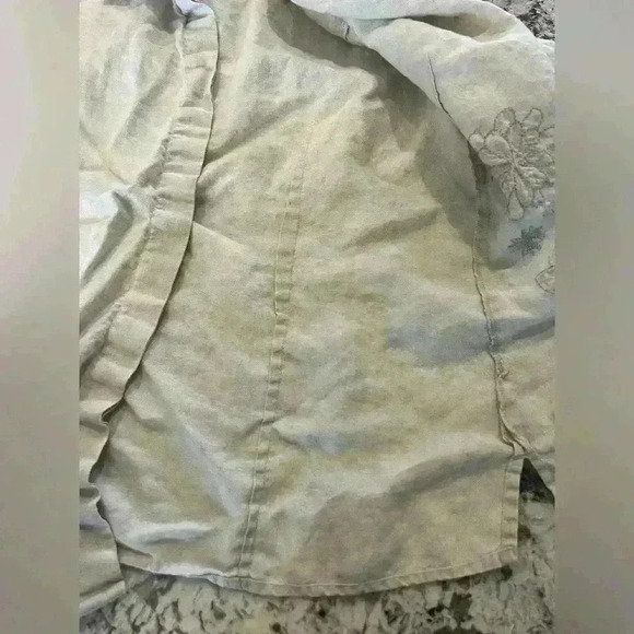 Women’s MEDIUM sag harbor 100% linen button up - Picture 5 of 7